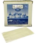 Vintage 07130 Chalet Paper Dinner Napkin, 2 Ply, 1/8 Fold, 15" x 16", White - 3000 / Case