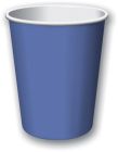 Creative Converting 56145B Touch of Color 9 oz Paper Hot / Cold Cups, True Blue - 240 / Case