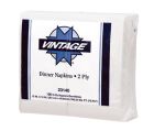 Vintage 23140 Paper Dinner Napkin, 2 Ply, 1/8 Fold, 15" x 16", White - 3000 / Case