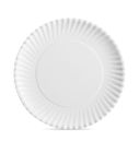 Aspen 30500 9" Paper Plates, Spiral Fluted, Uncoated, White - 1000 / Case