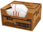 Chicopee 8250 Reusable Food Service Towels, 13.5" x 24", White / Red Stripe - 150 / Case