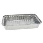 Pactiv Y76830 1.5 LB Aluminum Foil Pan, 8" x 5-1/2" x 1-3/16", 25 oz - 400 / Case