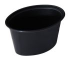 Pactiv E1002B Ellipso 2 oz Plastic Oval Portion Cups, Polypropylene, Black - 1000 / Case
