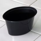 Pactiv E1003B Ellipso 3 oz Plastic Oval Portion Cups, Polypropylene, Black - 1000 / Case