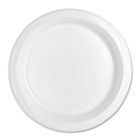 Genuine Joe 10323 10.25" Plastic Plates, White - 500 / Case