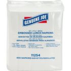 Genuine Joe 11254 Paper Luncheon Napkins, 1 Ply, White - 2400 / Case