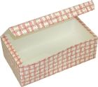 GP FCFW-330 Paper Take Out Box, 9" x 5" x 3", Red Basketweave - 250 / Case