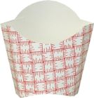 GP FCFW-005 Paper French Fry / Fried Food Scoop, 5 oz Medium Size, Red Basketweave - 1000 / Case