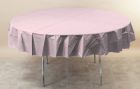 Creative Converting 703274 Touch of Color 82" Round Plastic Tablecloths, Classic Pink - 12 / Case