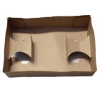 GP FCDK-001 Model B Carry Out Food Tray with 4 Cup Holes, 10" x 6-3/4" x 2-1/2" - 250 / Case