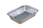 Pactiv Y78830 2.25 lb Aluminum Foil Pans, Oblong, 7-15/16" x 5-7/16" x 1-13/16" - 400 / Case