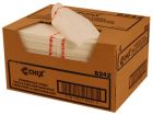 Chicopee 8242 Chix Foodservice Towels, 13" x 21", White with Red Logo Stripe - 150 / Case
