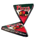 SQP 9886 Pizza Slice Box, 9" Clamshell, Pizza Design - 200 / Case 
