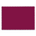 Hoffmaster 310524 Paper Placemats, Scalloped Edge, 9.5" x 13.5", Burgundy - 1000 / Case