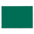 Hoffmaster 310528 Paper Placemats, Scalloped Edge, 9.5" x 13.5", Hunter Green - 1000 / Case