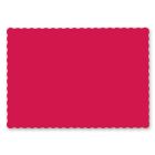 Hoffmaster 310521 Paper Placemats, Scalloped Edge, 9.5" x 13.5", Red - 1000 / Case