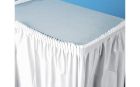 Creative Converting 010047C Touch of Color Plastic Table Skirts, 29" x 14', White - 6 / Case