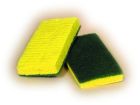 ACS 74-612 Scrubber Sponge, Individually Wrapped, 6" x 3-3/8" x 3/4", Yellow / Green - 20 / Case