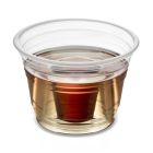 EMI Yoshi PBC Party Bombers Plastic Mixed Drink Glass with Built-In Shot Cup, Clear - 500 / Case