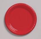 Creative Converting 28103121 Touch of Color 9" Plastic Plates, Classic Red - 240 / Case