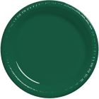 Creative Converting 28312431 Touch of Color 10.25" Plastic Plates, Hunter Green - 240 / Case