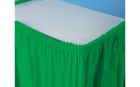 Creative Converting 733261 Touch of Color Plastic Table Skirt, 29" x 21.5', Emerald Green - 6 / Case