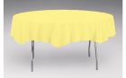 Creative Converting 923266 Touch of Color 82" Round Polytissue Table Covers, Mimosa - 12 / Case