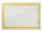 AmerCareRoyal PM171 Gold Greek Key Paper Placemats, 10" x 14" - 1000 / Case
