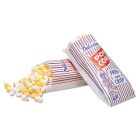 Bagcraft 300471 Popcorn Bags, 4" x 1-1/2" x 8", Blue / Red / White - 1000 / Case
