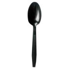 Boardwalk TEAHWPPBLA Plastic Teaspoons, Heavyweight Polypropylene, Black - 1000 / Case