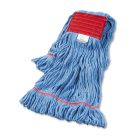 Boardwalk 503BL Super Loop Wet Mop Heads, Cotton / Synthetic, Large, Blue - 12 / Case