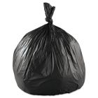 Boardwalk 517 45 Gallon Garbage Bags / Trash Can Liners, 40" x 46", 1.2 Mil Eq., Recycled LDPE, Black - 100 / Case