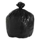 Boardwalk 520 33 Gallon Trash Can Liners / Garbage Bags, 33" x 39", 1.6 Mil Eq., Recycled LDPE, Black - 100 / Case