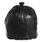 Boardwalk 521 45 Gallon Trash Can Liners / Garbage Bags, 40" x 46", 1.6 Mil Eq., Recycled LDPE, Black - 100 / Case