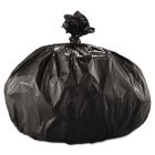 Boardwalk 522 56 Gallon Trash Can Liners / Garbage Bags, 43" x 47", 1.6 Mil Eq., Recycled LDPE, Black - 100 / Case