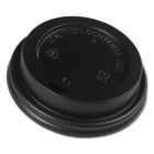 Boardwalk HOTBL8 Plastic Dome Lid for Boardwalk 8 oz Hot Cups, Black - 1000 / Case