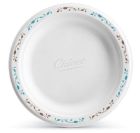 Huhtamaki Chinet 22515 Vines 6" Paper Plates, Molded Fiber, White with Rim Design - 1000 / Case