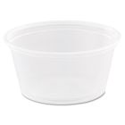 Dart 200PC 2 oz Conex Complements 2 oz Plastic Portion / Medicine Cups, Polypropylene, Contact Clear - 2500 / Case