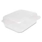 Dart Solo C51UT1 Staylock Plastic Hinged Container, 8-3/10" x 7-4/5" x 3", Clear - 250 / Case