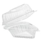 Dart Solo C54HT1 ClearSeal Pie / Cake Slice Plastic Hinged Wedge Containers, Clear - 250 / Case