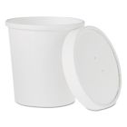 Solo KHB16A-2050 16 oz Flexstyle Paper Food Containers with Vented Lids, White - 250 / Case
