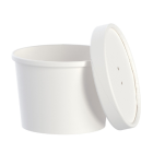 Solo KHSB12A-2050 Flexstyle 12 oz Paper Containers with Vented Lids, White - 250 / Case