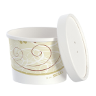 Solo KHSB12A-J8000 12 oz Squat Flexstyle Symphony Paper Food Containers & Vented Lids - 250 / Case