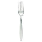 Dixie FH017 Plastic Forks, Heavyweight Polystyrene, Clear - 1000 / Case