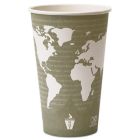 Eco-Products EPBHC16WA 16 oz Paper Hot Cups, PLA Lining, World Art Design - 1000 / Case