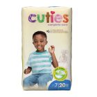 Cuties Baby Toddler Diapers, Size 7 (41+ lbs) - 80 / Case
