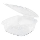 Genpak AD48 48 oz Plastic Hinged Deli Container, 8" x 8.5" x 2.5", Clear - 200 / Case