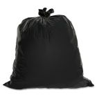 Genuine Joe 01535 60 Gallon Trash Can Liners / Garbage Bags, 1.5 Mil, 39" x 56", Black - 50 / Case