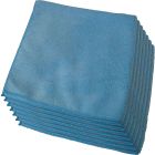 Genuine Joe 39506 Microfiber Glass Cleaning Cloths, 16" x 16", Blue - 180 / Case