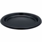 Genuine Joe 10332 7" Plastic Plates, Black - 1000 / Case